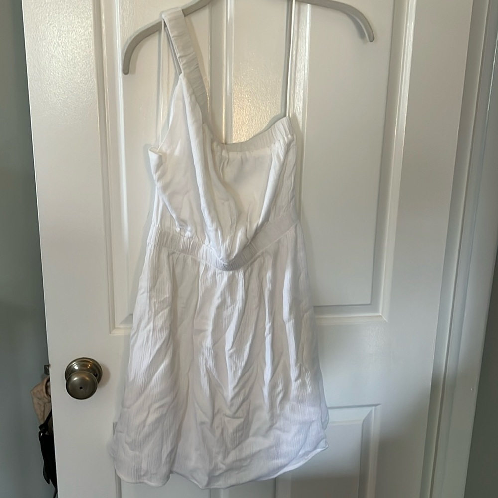 White one shoulder Abercrombie dress